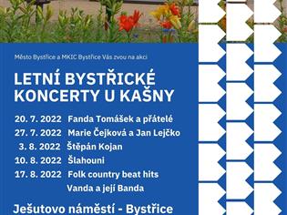 Letní bystřické koncerty u kašny - Folk country beat hits - Vanda a její Banda