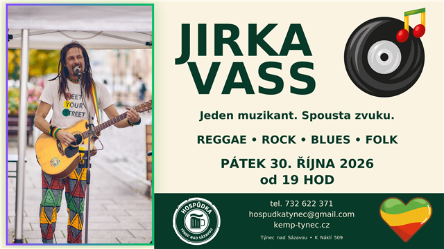 Jirka Vass: reggae, akustický rock, blues a folk