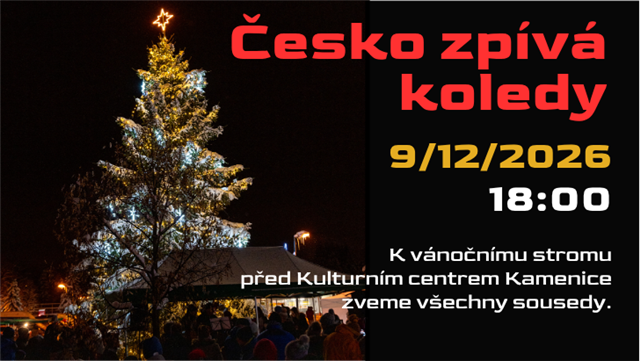 Česko zpívá koledy a Kamenice s ním